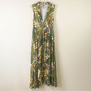 Rare FARM Rio Paradise Forest Jungle Toucan Maxi Dress